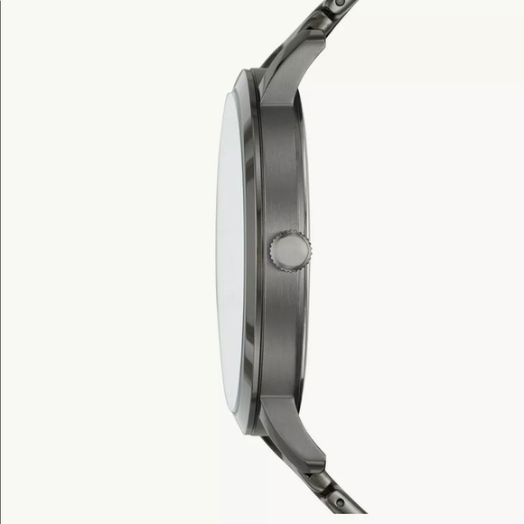 Fossil Lux Luther Three-Hand Smoke Stainless Steel Watch - Brand New In Box. - Picture 2 of 5